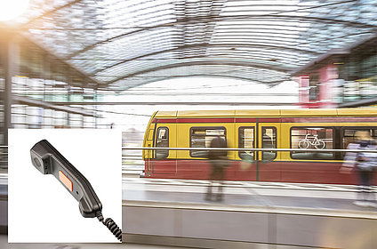 S-Bahn und Handapparat